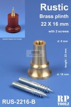 Rustic formájú réz alátét 22x16 mm